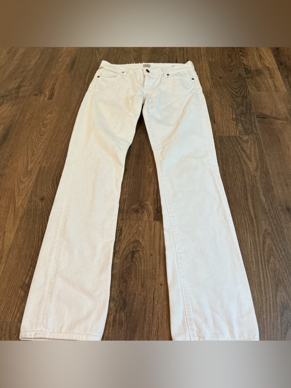 Citizens of Humanity Ava Straight Leg Jeans White Low Rise Size 26 Coastal